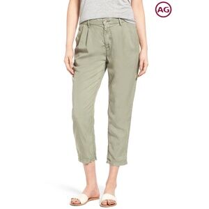 AG ADRIANO GOLDSCHMIED WOMEN NWT THE EVAN SULFUR HARVEST OLIVE PANTS. SIZE 27